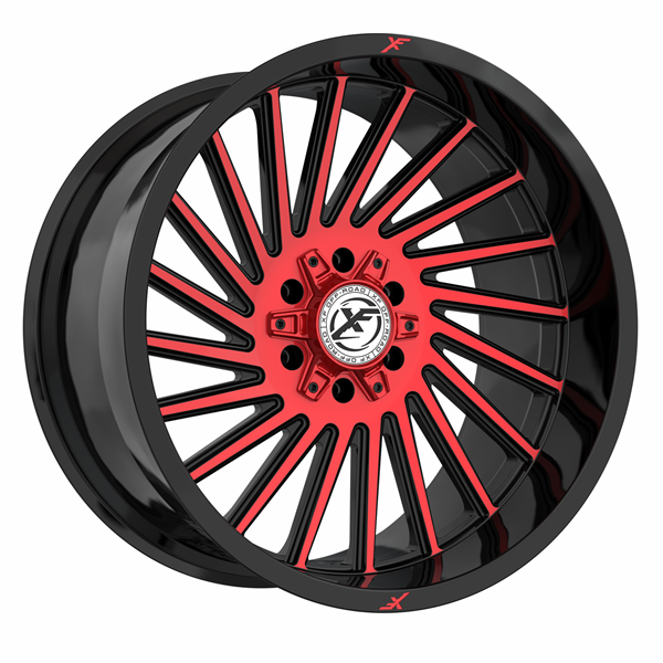 XF OFFROAD-XF239 GLOSS BLACK & RED MACHINED 20X10 6X135/6X5.5 -12 +106.4 *NC*