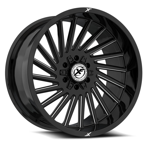 XF OFFROAD-XF239 GLOSS BLACK MILLED 20X10 8X6.5/8X170 -12 +125.2 *NEW STYLE 2023*