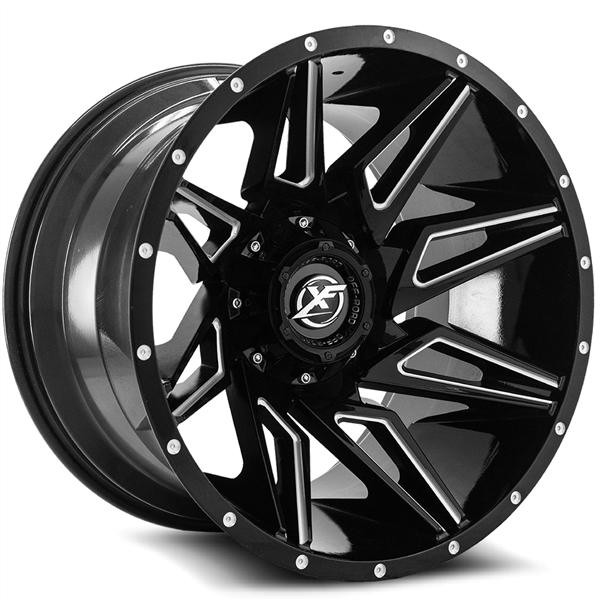 XF OFFROAD-XF218 GLOSS BLACK/MILLED 20X9 8X165.1/8X170 +0 +125.20 *NC*