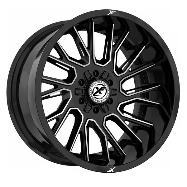 XF OFFROAD-XF230 GLOSS BLACK/MILLED 20X9 5X127/5X5.5 +0 +78.1 *NEW STYLE 2023*