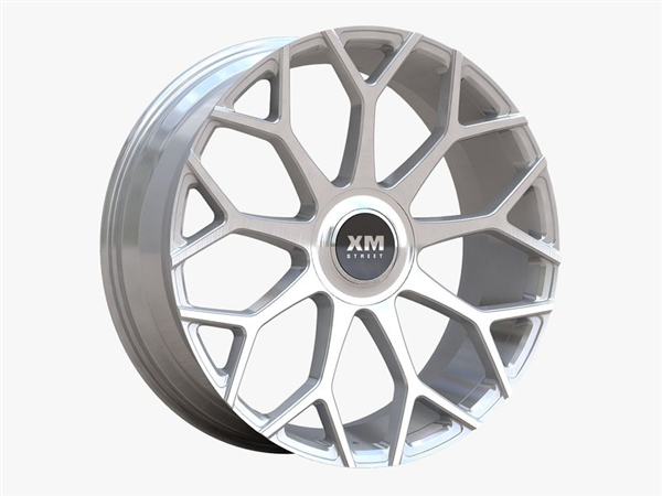 XM STREET XM-608 20X8.5 5X114.3/5X4.5 +35MM C.B:73.10 *SILVER BRUSHED*
